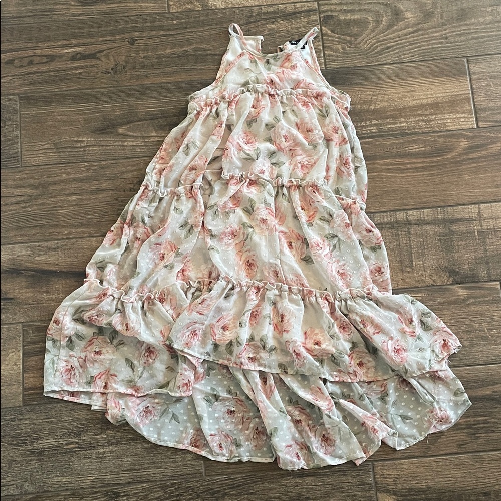 Pink floral dress